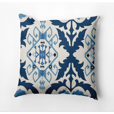 18"x18" Fancy Design Square Throw Pillow Blue - e by design