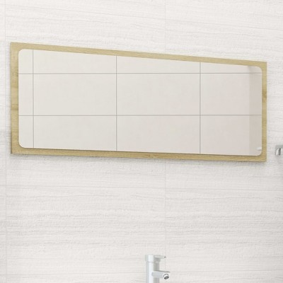 vidaXL Bathroom Mirror with Contemporary Design, Sonoma Oak Finish, Made of Engineally provide a unique environment to display your decor.