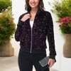 Anna-Kaci Women's Sequin Bomber Jacket Zip Front Ribbed Cuffs and Hem Pockets - 4 of 4