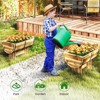 Tangkula 2 Pack Rustic Half Barrel Planters Wooden Flower Boxes with Acacia Wood Frame - 2 of 4