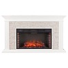 Southern Enterprises Decorative Fireplace White with rustic White faux stone - image 3 of 3