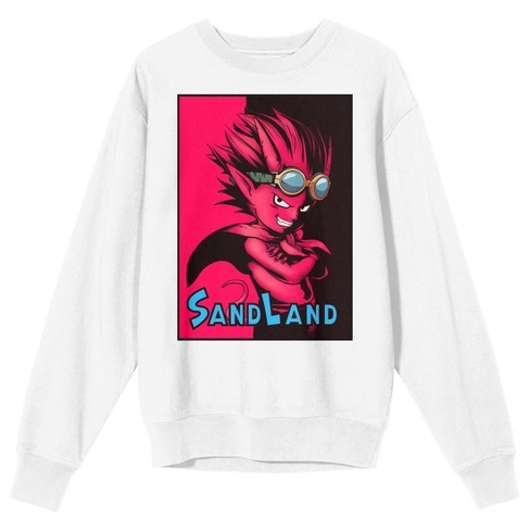 Sand Land Beelzebub Teaser Art Crew Neck Long Sleeve White Adult Sweatshirt - image 1 of 4