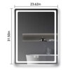 SEVOBAL Bathroom Vanity Mirrors Efficient Power Use Glass Space Efficient Anti Fog Mirror Durable Construction, Natural, 23.62"*31.5"*4.1" - 4 of 4