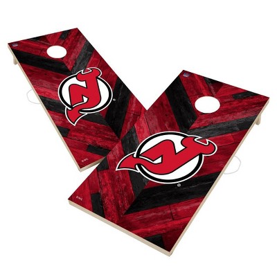 NHL New Jersey Devils 2'x4' Solid Wood Cornhole Board