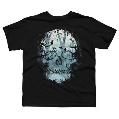 Boy's Design By Humans Dark Forest Skull By sitchko T-Shirt