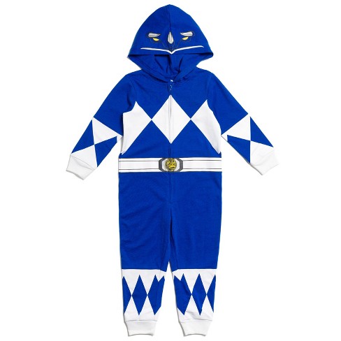 Power Rangers Blue Ranger Zip Up Cosplay Coverall Toddler To Big Kid Target