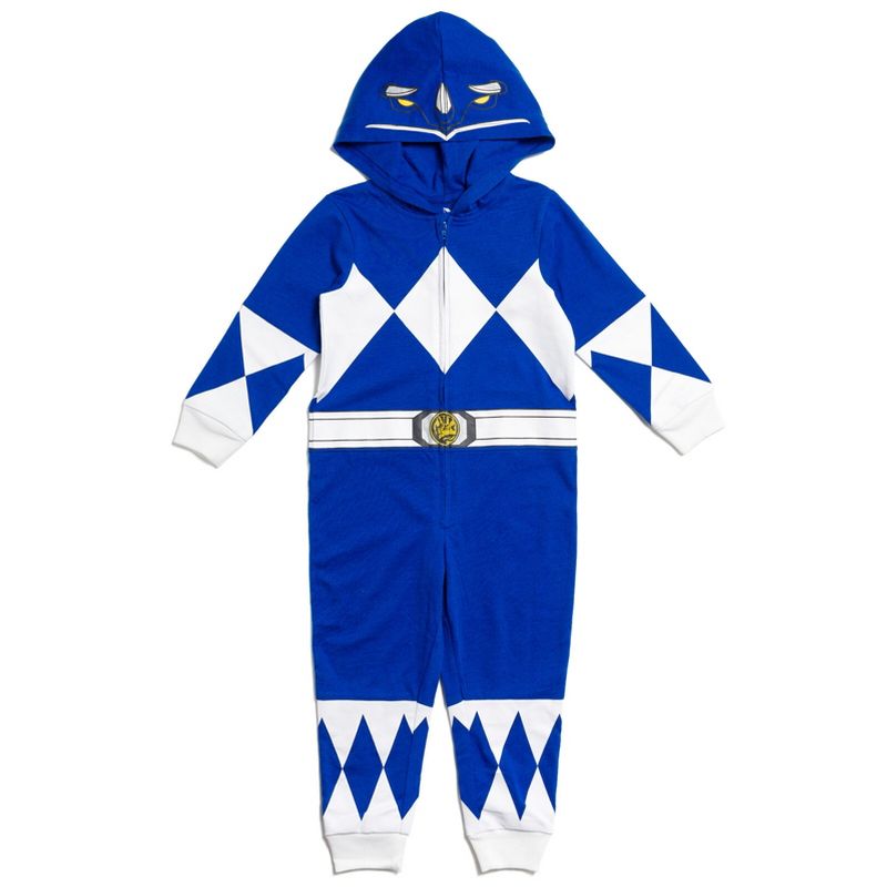 Power Rangers Blue Ranger Zip Up Cosplay Coverall Toddler to Big Kid, 1 of 8