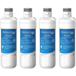 Waterdrop LT1000PC ADQ747935 MDJ64844601 Refrigerator Water Filter, Pack of 4 - 1 of 4