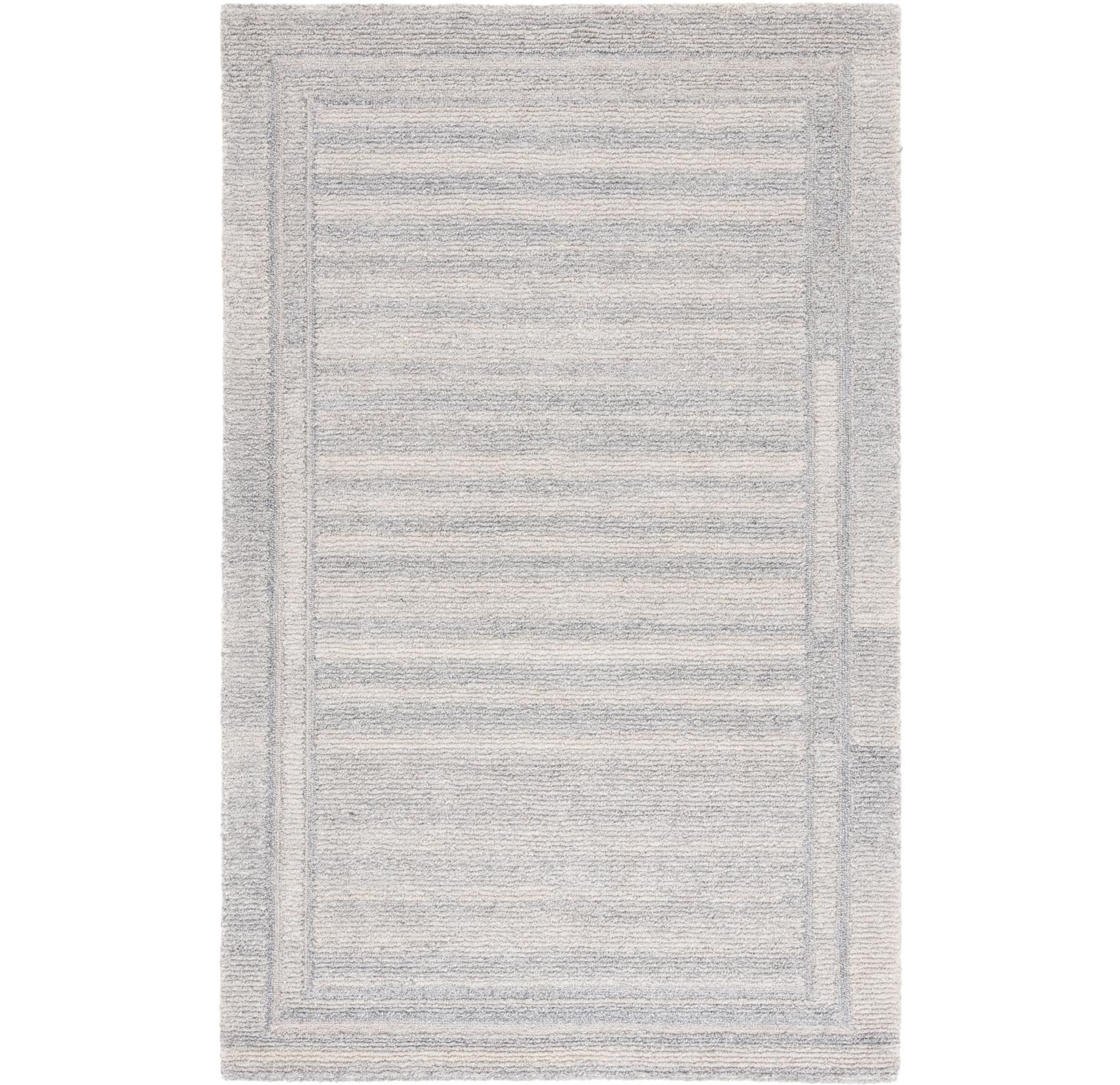 Renewal RNW211 Hand Woven Indoor Area Rug - Silver/Grey - 4'x6' -Safavieh