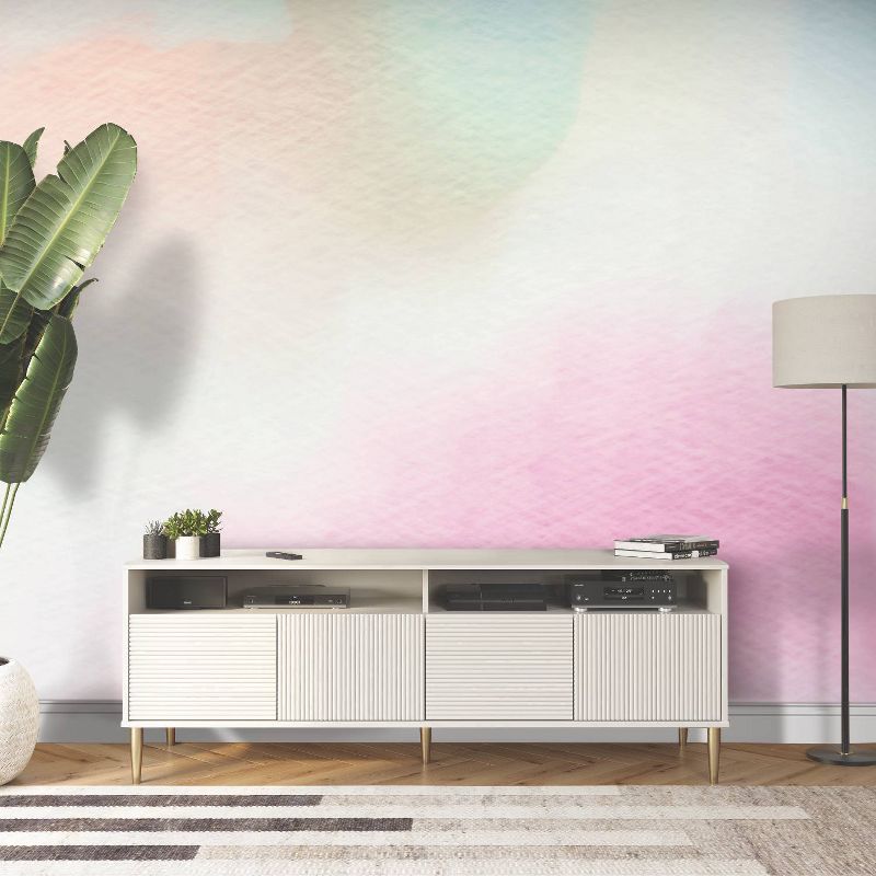 Watercolor Peel and Stick Wallpaper Mural Pink - RoomMates, 2 of 4