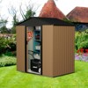 Metal Outdoor Storage Sheds Waterproof Garden Shed with Lockable Doors for Backyard, Equipment, Courtyard, Patio, Tool & Outdoor Storage 6 x 4 FT - 4 of 4
