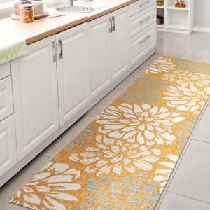 JONATHAN Y Zinnia Modern Floral Textured Weave Indoor/Outdoor Area Rug - 1 of 4