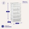 Homz Plastic Clear Drawer Medium Home Storage Container Tower - image 4 of 4