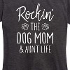 Women's - Instant Message - Rockin The Dog Mom and Aunt Life Short Sleeve Graphic T-Shirt - 2 of 4