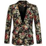 Lars Amadeus Men's Prom Floral Slim Fit One Button Lightweight Prom Suit Blazer Jacket