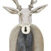 Aluminum Deer Head Wall Decor Silver - Olivia & May: Bohemian Style, Vertical Mount, Indoor Use - 4 of 4