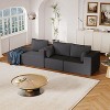 VASIP 108" L-Shaped Modular Cloud Sofa,Corduroy Upholstery with Chaise Lounge,for Living Room,Beige - 4 of 4