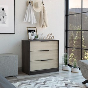 Sapphtopaz 3 Drawers Dresser for Bedroom Wooden Modern Dresser with Handle Closet Organizer Storage Cabinet for Bedroom, Kids Room, Hallway - 1 of 4