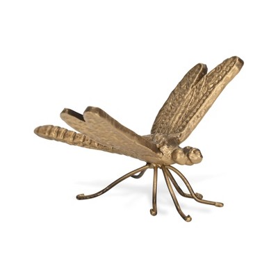 Cheung's Verdor Golden Dragonfly Cast Iron Decor