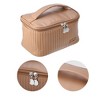 Unique Bargains Polyurethane Faux Leather Large Makeup Bag Brush Organizer for Women 1 Pc - 3 of 4