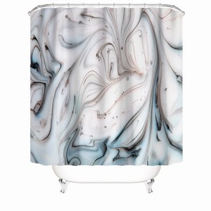 Messy Marble Shower Curtains for Bathroom Waterproof Fabric Bath Curtain Durable Soft Stylish Bathroom Decor 72x72 Inch - 1 of 1