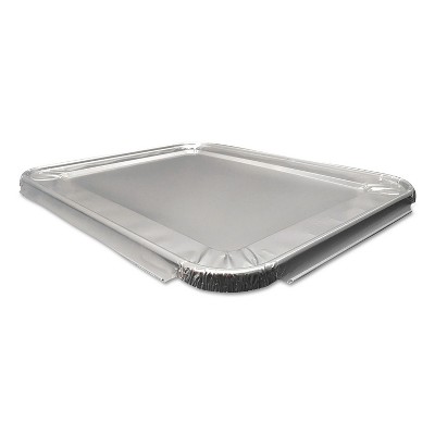 Durable Packaging Foil Lids 13w x 10 9/16d x 5/8h Silver 100/Carton 8200100XX