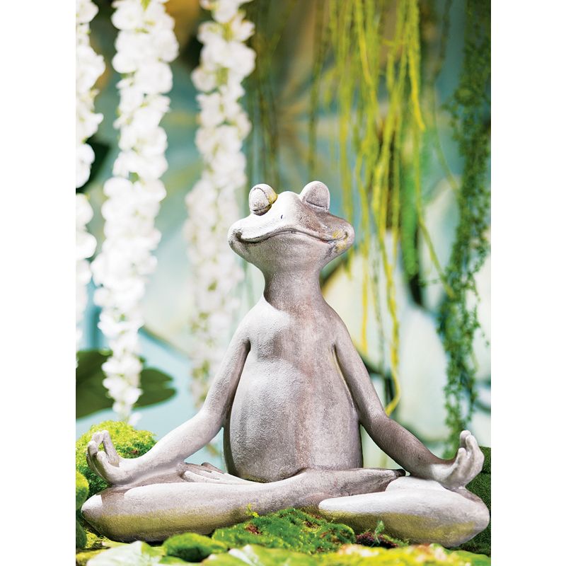 Sullivans Yoga Resin Frog Figurine 15"H Gray, 2 of 5