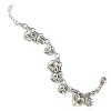 ELYA Women's Polished Dangling Heart Charms Steel Bracelet - 4 of 4