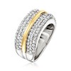 Ross-Simons 1.25 ct. t.w. Pave Diamond Ring in Sterling Silver With 14kt Yellow Gold - 3 of 4