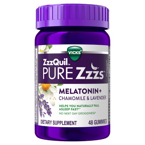 Pure Zzzs Chamomile & Lavender Melatonin Gummies - Wildberry Vanilla - 48ct - image 1 of 4