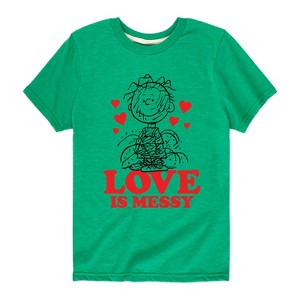 Boys' - Peanuts - Pigpen Love Is Messy Short Sleeve Graphic T-Shirt - 1 of 4
