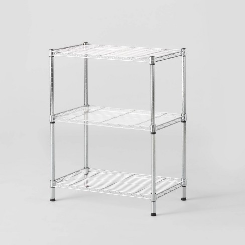 3 Tier Wire Shelving Chrome - Brightroom™