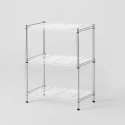 3 Tier Wire Shelving Chrome - Brightroom™