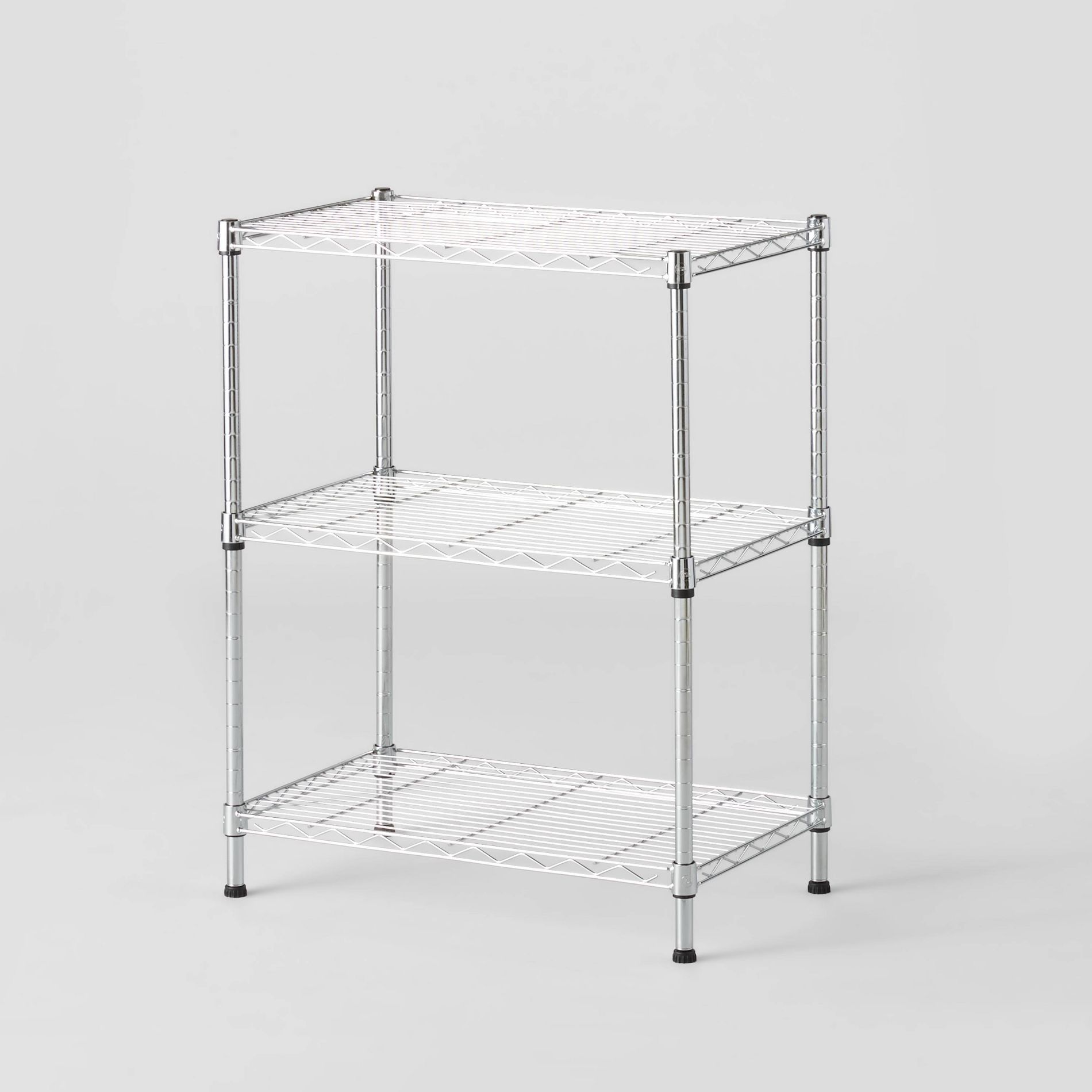 3 Tier Wire Shelving Chrome - Brightroom™: Adjustable Metal Storage Shelves, Utility Shelving Unit, 160 lb Capacity