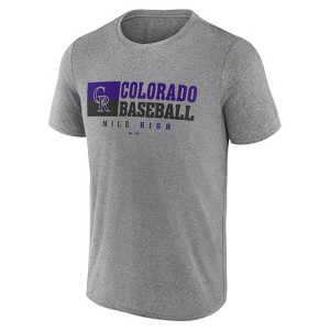 MLB Colorado Rockies Men's Gray Short Sleeve T-Shirt - 1 of 3