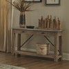 Alaterre Furniture Millwork 50 in. Console Table, Industrial Style Wood and Zinc Metal with Drawers and Shelf, Sturdy Entryway Table or Media Stand - 3 of 4