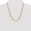Black Bow Jewelry Men's 6.25mm 14k Yellow Gold Solid Flat Figaro Chain Necklace - 2 of 4