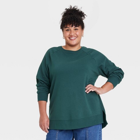 Women's Oversized Sweatshirt - Wild Fable™ Mint Green 1X