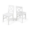 XIYUYEU Dining Chairs Set of 2,Farmhouse Acacia Wood Kitchen Chairs with X-Shaped Backrest for Living Room,Dining Room,Bedroom - 2 of 4