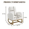 Modern Nursery Rocking Chair, Upholstered Glider Rocker with Side Pockets, Comfy Padded Accent Armchair, Recliner Chair for Living Room - 2 of 4