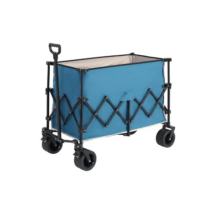 Collapsible Beach Wagon with Big Wheels, Heavy Duty Folding Utility Cart for Camping, Garden, Outdoor Gear, Sports, Shopping -The Pop Home