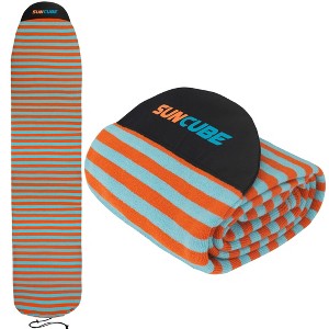 SUN CUBE Surfboard Sock Cover, Protective Surf Bag for Surfing Board, Light Stretchy Surfbag Sleeve Longboard Hybrid Shortboard - 1 of 4