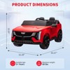 24V 2-Seater Kids Ride On Car with Remote Control, Electric Truck Toy, Spring Suspension, Music, Licensed Cadillac - 2 of 4