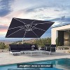 PURPLE LEAF  Patio Umbrella White Cantilever Offset Umbrella Rectangle Outdoor Umbrella with 360-degree Rotation - 2 of 4