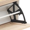 Natural Rattan Shoe Cabinet, 2 Flip Door Shoe Rack with a Drawer, Modern Freestanding Shoe Organizer with 3 Position Adjusted and Removable Shelf - 4 of 4