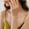 Eternity Bracelet Blue Cubic Zirconia, Sapphire Bracelet, 18K Gold Plated Hypoallergenic Bracelets -7.48inch/190mm - 2 of 4