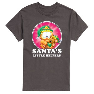 Men's - Garfield - Santas Little Helpers Christmas Short Sleeve Graphic T-Shirt - 1 of 4