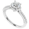 Pompeii3 1 1/2Ct Moissanite & Diamond pave Engagement Ring White Yellow Rose Gold - 4 of 4