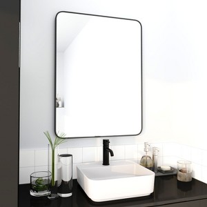 TUYOHW 24x32 Inch Wall Mount Bathroom Mirror,Modern Rectangle Wall Mount Vanity Mirror with Aluminum Frame for Bathroom,Bedroom - 1 of 4