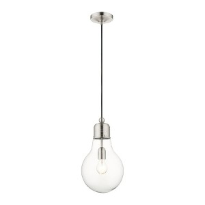 Livex Lighting Pendants 1 - Light Pendant in  Brushed Nickel - 1 of 4